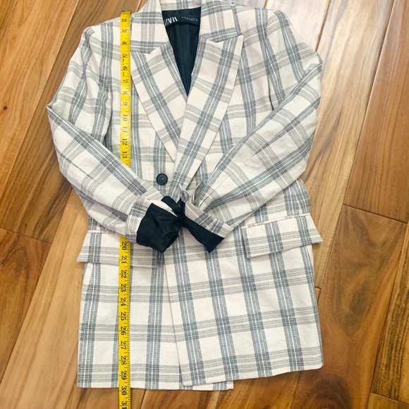 🚫SOLD🚫ZARA RUSTIC CHECK SUIT-BLAZER CROPPED PANT - Picture 8 of 14